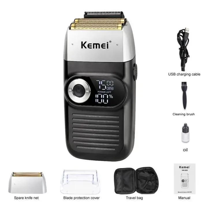 Rasoir électrique pour hommes Écran LCD de rasoir portable rechargeable