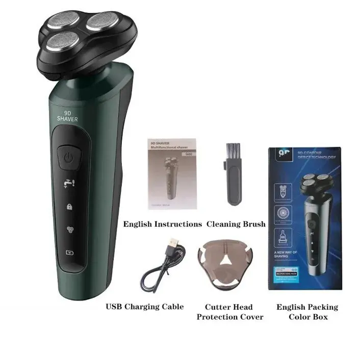 Rasoir électrique pour hommes Intelligent humide sec barbe ra tondeuse rasoir électrique barbe dissolvant ABS tondeuse Rechargea