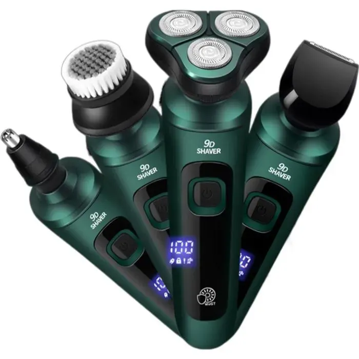 Rasoir électrique pour hommes rasoir humide et sec rasoir électrique sans fil rechargeable avec coupe-favoris étanche IPX7 a