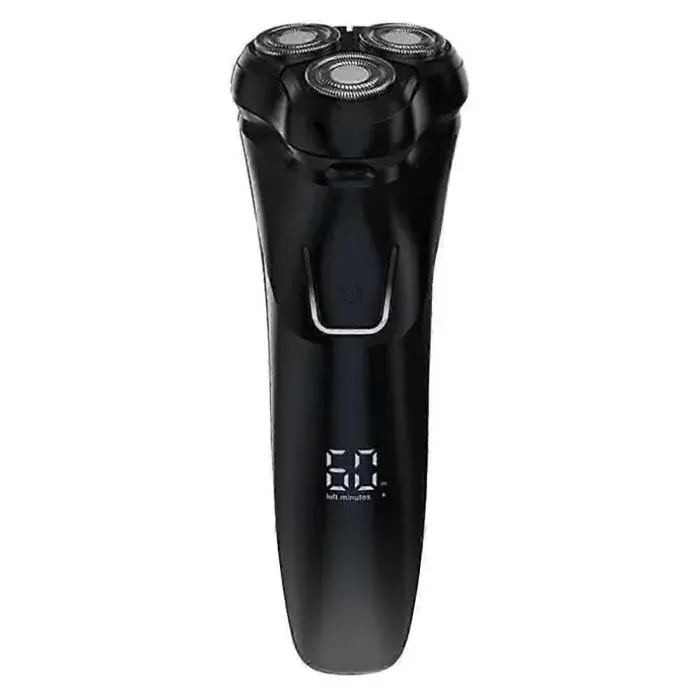Rasoir électrique Puruxe 2025 pour hommes rasoir rotatif 4D avec écran LCD étanche IPX6 utilisation sur peau sèche ou humi