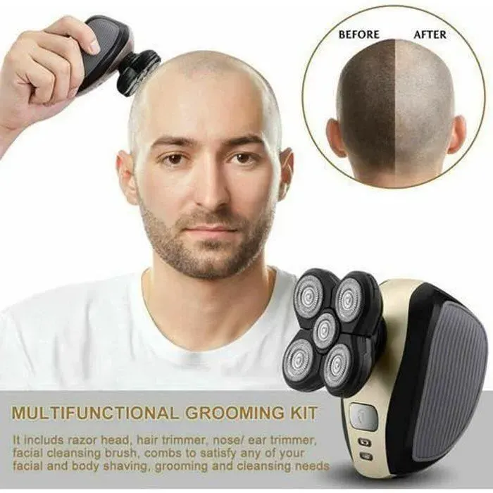 Rasoir Électrique - PZCC - 5 EN 1 4D - Rotatif - Rechargeable - Mixte