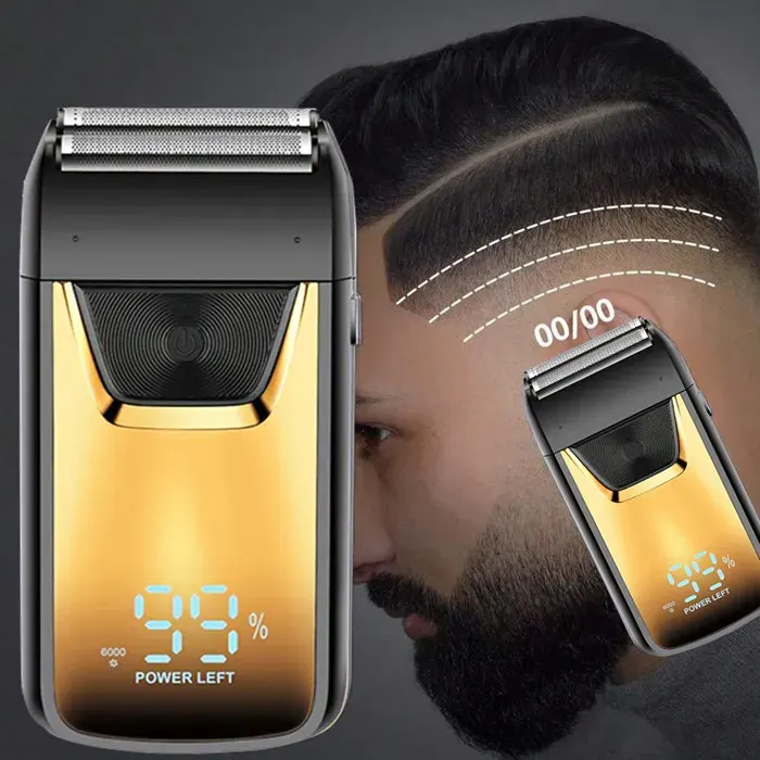Rasoir électrique rasoir pour le vi sec et humide double u amovible charge rapide rasoir Portable rasoir à barbe tondeuse flottant