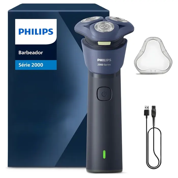 Rasoir électrique rotatif - PHILIPS - S2885/00 - Wet & Dry - Étanche - 35 min autonomie — coloris Bleu