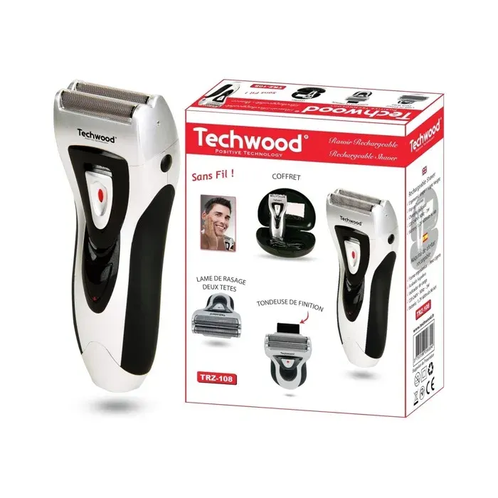 Rasoir électrique sans fil à deux têtes rechargeable Homme en coffret