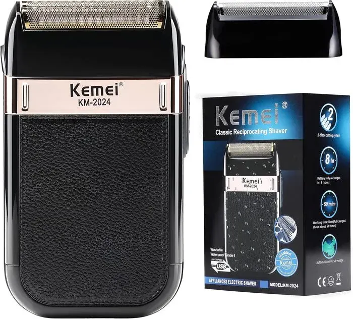 Rasoir Électrique Sans Fil Et Rechargeable Pour Hommes Idéal Pour Les Voyages Shaver Humide Et Sec Pour Couper Les Cheveux Et