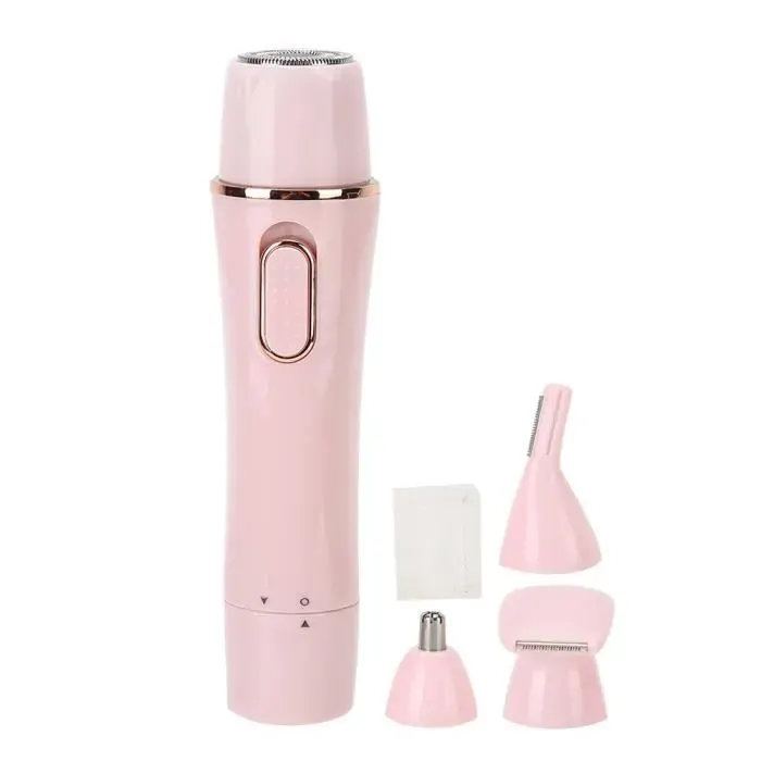 Rasoir électrique - Tbest - 4 en 1 - Épilateur portable - Chargement USB - Rose