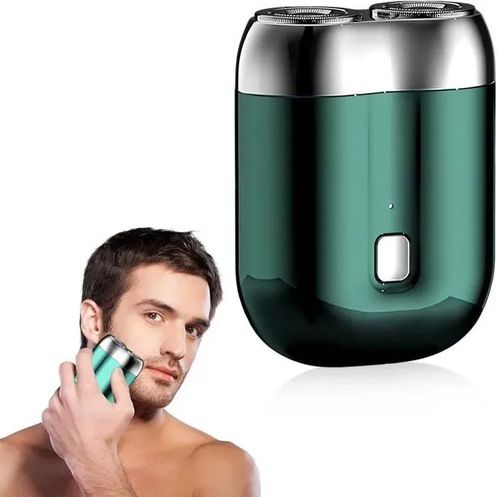 Rasoir Electriques Hommes 2025 Etanche Ipx7 Mini Rasoir De Voyage Usb Portable Rasoir Électrique Wet & Dry Pour Homm 3CQINGSHOP — coloris Verte