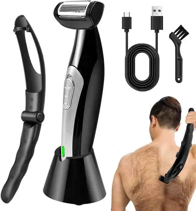 Rasoir Electriques Hommes CorpsEpilateur Homme PliablesTondeuse CorpsUtilisation Humide Et SècheTondeuse Torse Homme Pour Dos