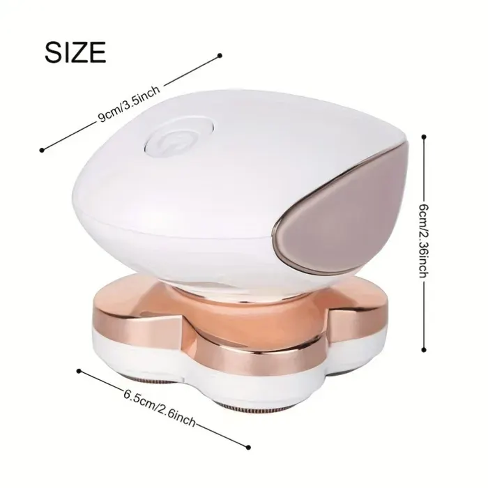 Rasoir et tondeuse électriques rotatifs à 360° (4 lames) — Épilation corps entier rechargeable par USB (Pour femmes)
