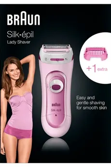 Rasoir femme Braun Silk-épil Lady Shaver 5-100 Rose, et Tondeuse Pour Femme Sans Fil LS5100