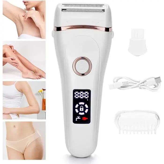 Rasoir lectrique Pour FemmeRasoir lectrique Sans Fil Rechargeable Humide Et Sec Pour Femmecran Led Pour Jambes Et RASOIR ELECTRIQUE