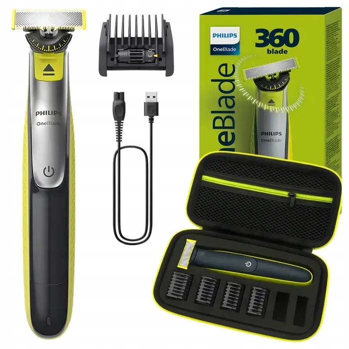 Rasoir Philips OneBlade 360 QP2734/23 - 1 à 5 mm - 60 min - Wet & Dry - étui