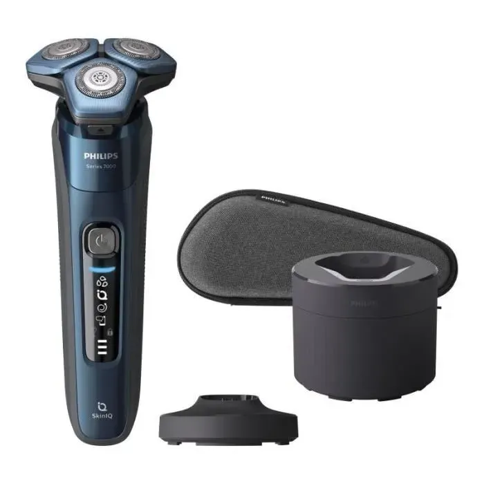 Rasoir - PHILIPS - S7786/55 - Rotatif - Rechargeable - Noir/Bleu