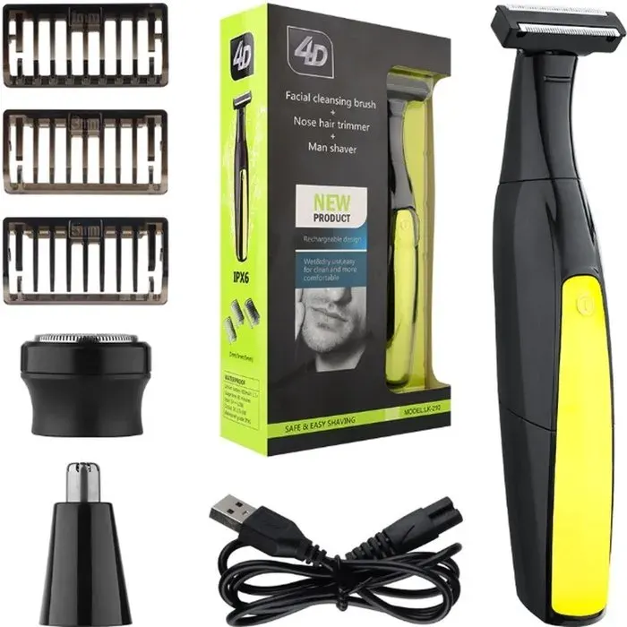 Rasoir pour homme - Tondeuse - Tondeuse à barbe rechargeable rasoir étanche rasoir professionnel pour cheveux grille de rasage