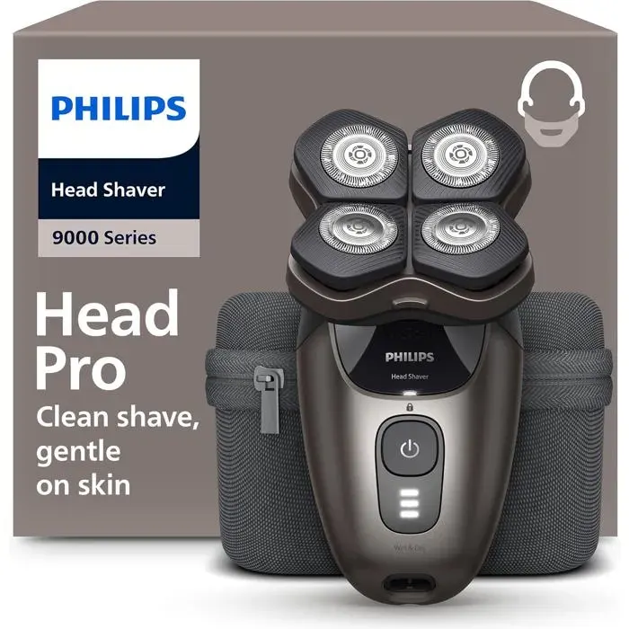 Rasoir pour la tête - PHILIPS - HS9980/15 - Tête flexible 360° - Lames ComfortCut - Autonomie 90 min