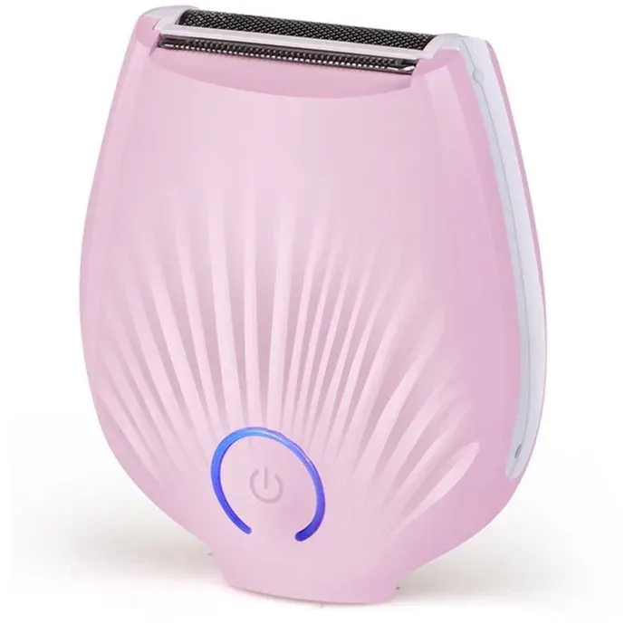Rasoir rechargeable et étanche pour femmes tondeuse dépilation utilisation sur peau sèche ou humide (rose)