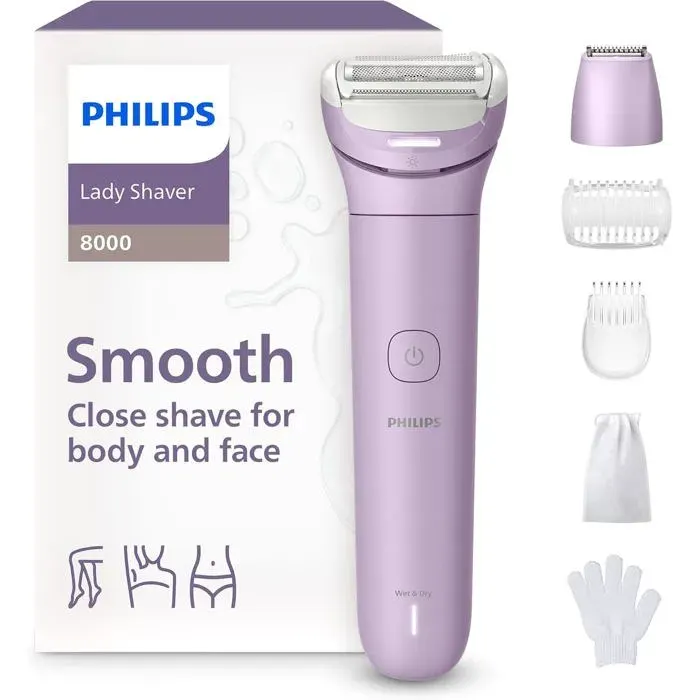Rasoir sans fil Philips Lady Shaver série 8000 BRL149/00 - 3 lames tête flexible LED