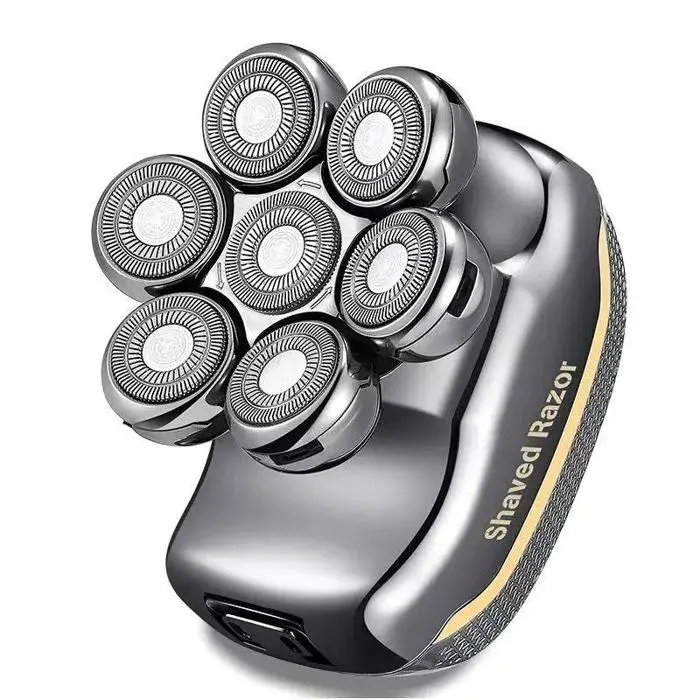 Rasoir Tete Chauve Homme 7D Skull Shaver Électrique Homme 9 in 1 Tondeuse Crane Chauve Étanche IPX6 Tondeuse