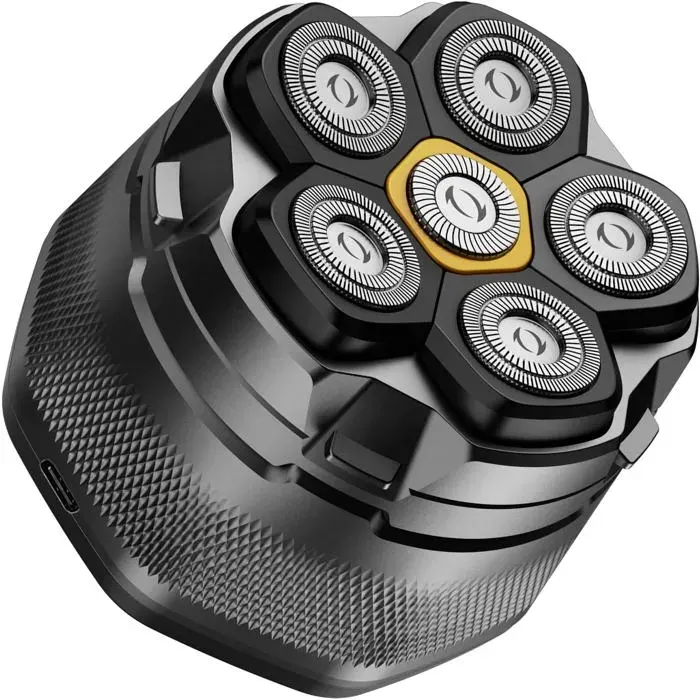 Rasoir Tete Chauve Homme Rasoir Crane À Tête Rasée Étanche Sans Fil 2024 6D Flexible Tête De Rasage Tête Magnétique Utilisable