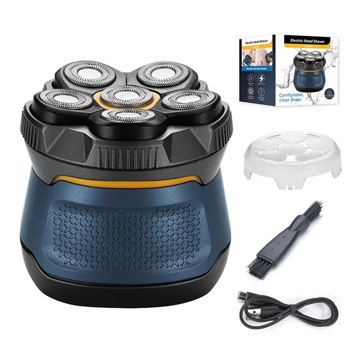 Rasoir Tete Chauve Homme Rechargeable Sans Fil Tondeuse Cheveux Hommes Rasoir Électrique À Tête Flexible 6d