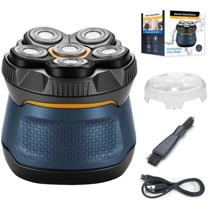 Rasoir Tete Chauve Homme Rechargeable Sans Fil Tondeuse Cheveux Hommes Rasoir Électrique À Tête Flexible 6d