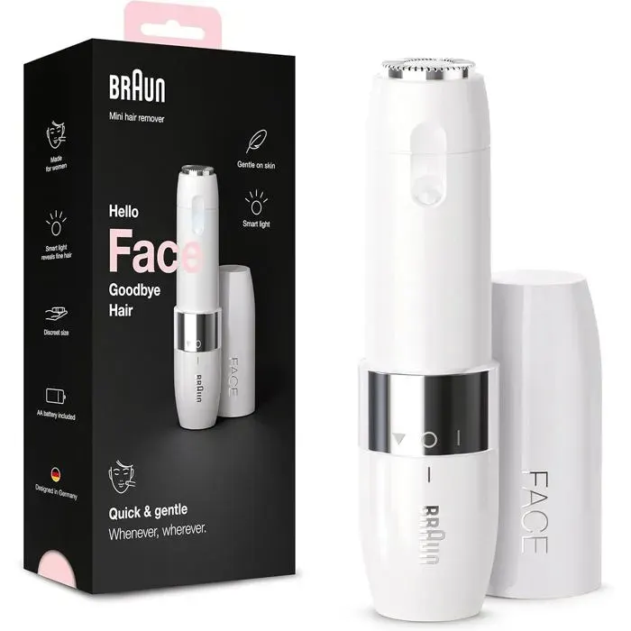 Rasoir Visage Électrique Pour Femme Face Mini FS1000 Blanc Rapide Et Doux Pour Les Lèvres Supérieures Menton Et Joues