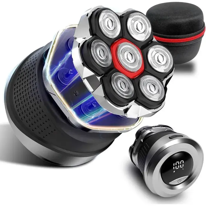 Rasoirs de tête pour homme chauverasoir électrique 7D 7DWet/Dry Kit de toilettage professionnel pour chauves chauves