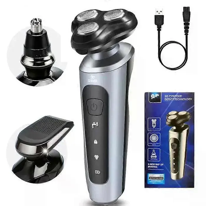 Rasoirs électriques pour hommes étanches tondeuses électriques utilisables sur peau humide batterie rechargeable