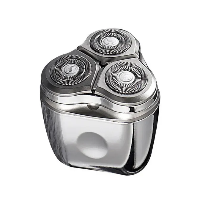 Rasoirs électriques pour hommes Rasoir électrique rechargeable avec technologie de coupe rapprochée à faible bruit et têtes — coloris Argent