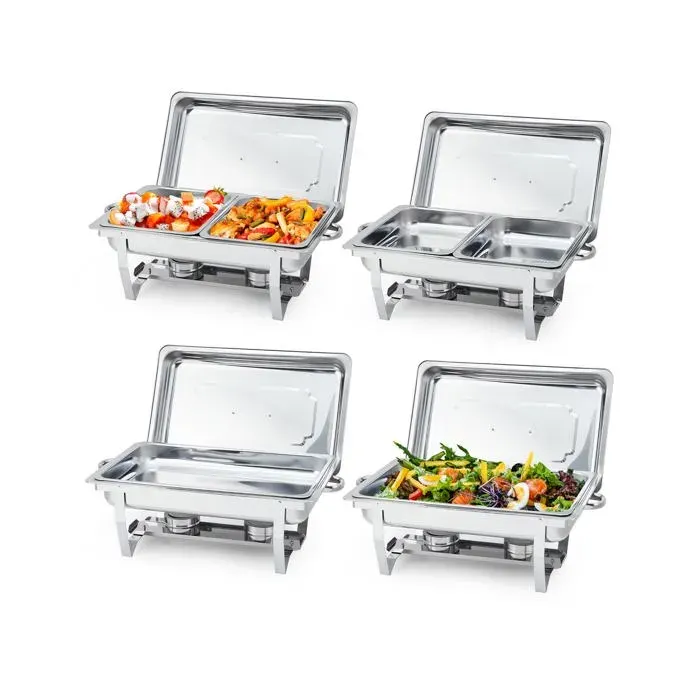 Réchaud buffet inox - LUNSY - Acier inoxydable alimentaire - Contrôle précis de la température - Capacité 7.5 litres