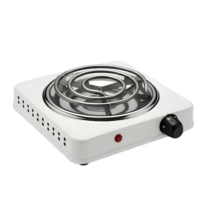 Réchaud électrique portable - AVIZAR - 1500W - Plaque 21 cm - Thermostat 5 niveaux - Blanc — coloris Blanche