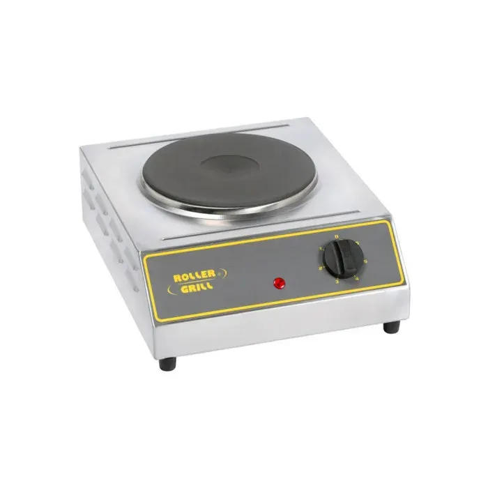 Réchaud électrique professionnel - ROLLER GRILL - 1 feu - Plaque fonte Ø230 mm - 2 kW - Inox