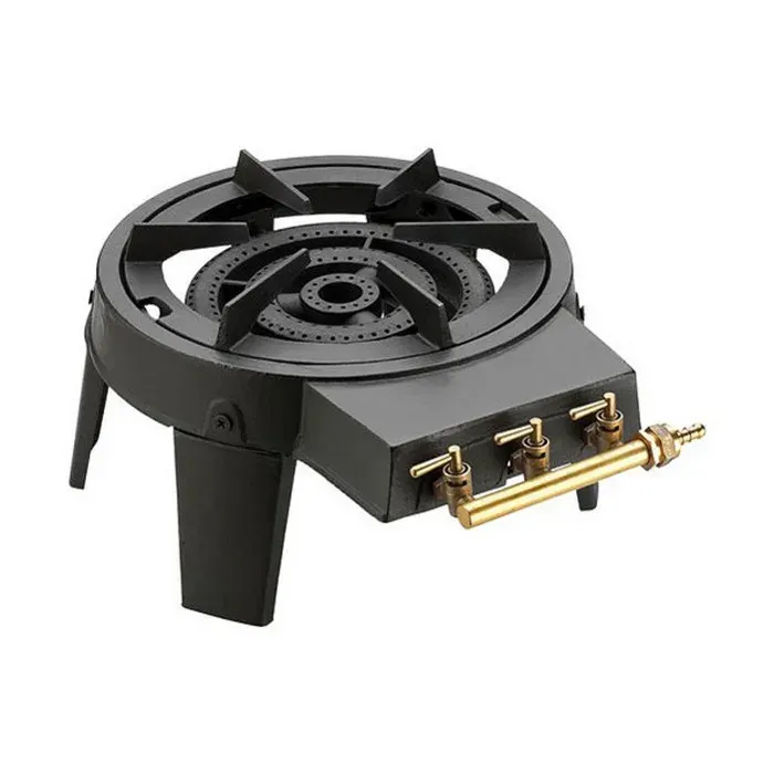 Réchaud en fonte rond 3 robinets - 8.6 Kw — coloris Gris
