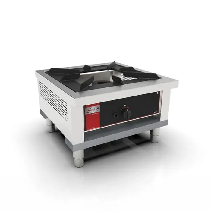 Réchaud gaz PRO grille en fonte réversible pour cuisson classique et wok sur pieds réglables 14 000 W GAZ