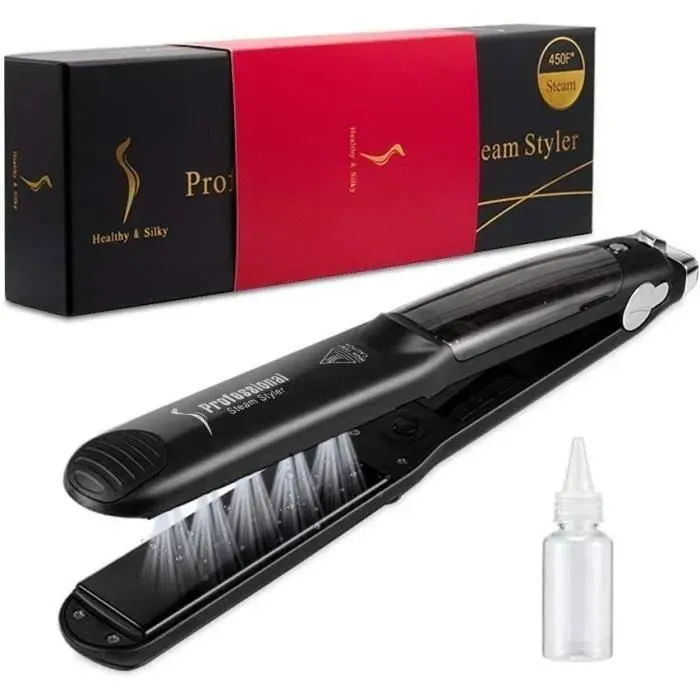Redresseurs de vapeur pour les cheveux 450F Professionnel Multi-fonction En Céramique Spray Steam Cheveux Lisseur Bigoudi Sal[233]