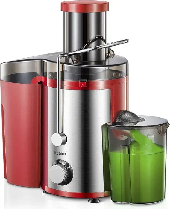 Reemix Centrifugeuse Extracteur de Jus 800W Centrifugeuse Fruits et Legumes à 2 Vitesses 65 MM Large Bouche