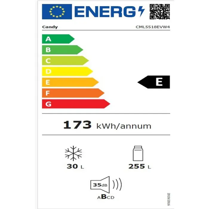Réfrigérateur 1 porte Candy CML5518EVW4 — coloris Blanc