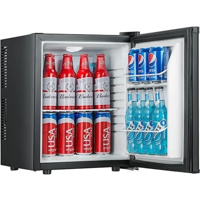 Réfrigérateur 25 litres Noir silencieux thermoélectronique sans compresseur Frigobar Mini Frigo Frigo-Bar - 38x38.5x47 cm - Classe