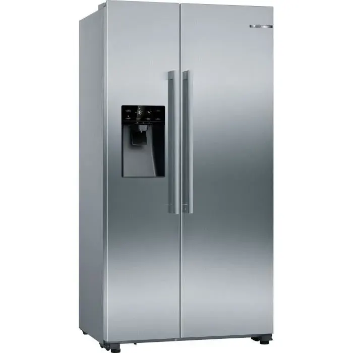 Réfrigérateur américain - BOSCH SER6 - KAD93AIDP - Machine à glaçons - Classe D - 562 L - 1787 x 908 x 707 cm - Acier brossé