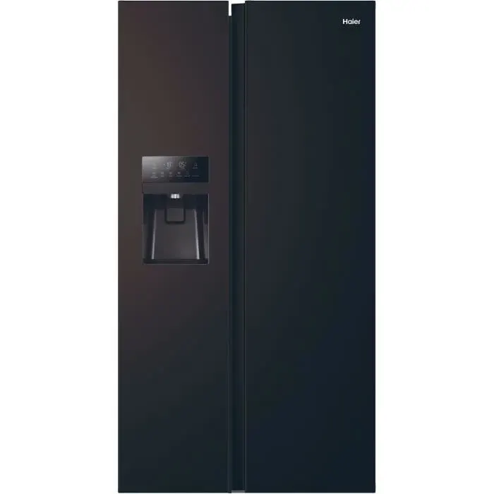 Réfrigérateur américain - HAIER - SBS 90 Series 3 HSR3918EIPB - Classe E - 515 L - 180 x 90 x 659 cm - Noir