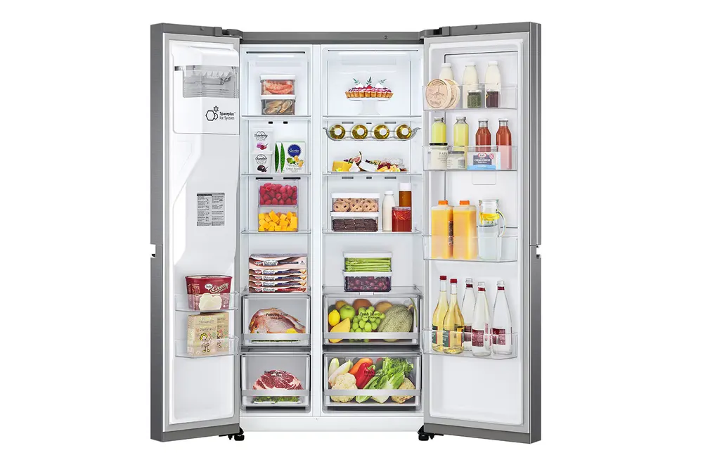 Réfrigérateur américain LG GSJV70DSLE Inox — vue 3