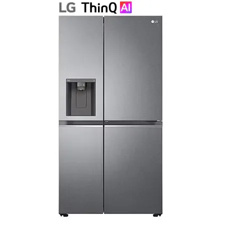 Réfrigérateur américain LG GSJV70DSLE Inox — vue 2