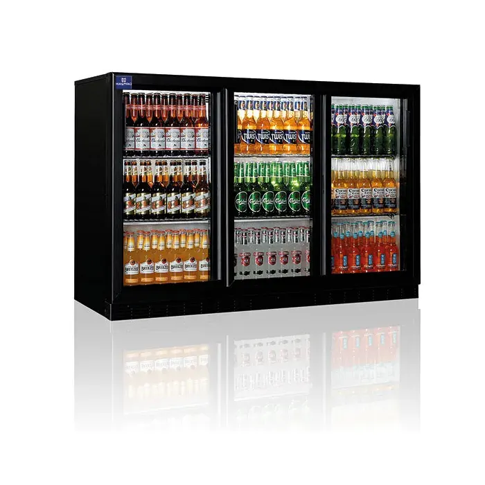 Réfrigérateur Bar Avec 3 Portes Coulissantes En Verre 312 Litres +1°/+10°C - Mastro