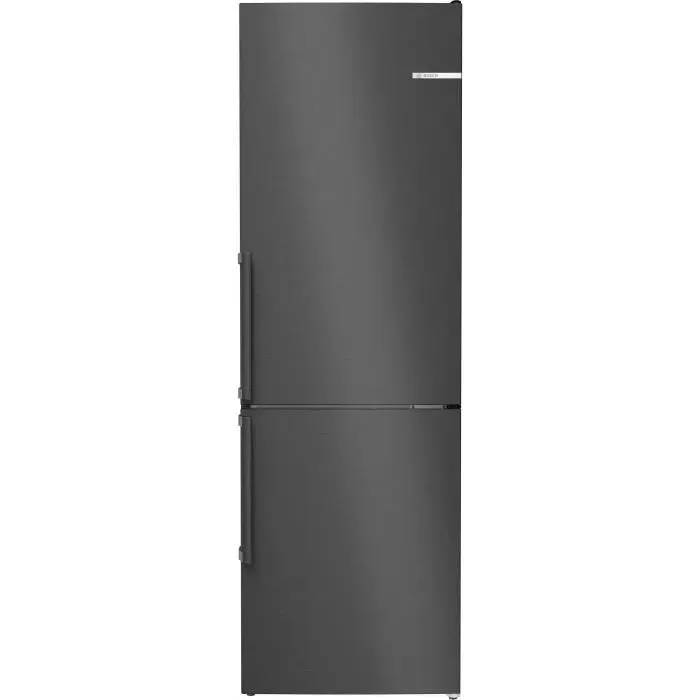 Réfrigérateur combiné - BOSCH - KGN36VXCT - Classe C - 321 L - 186 x 60 x 6650 cm - Acier brossé noir