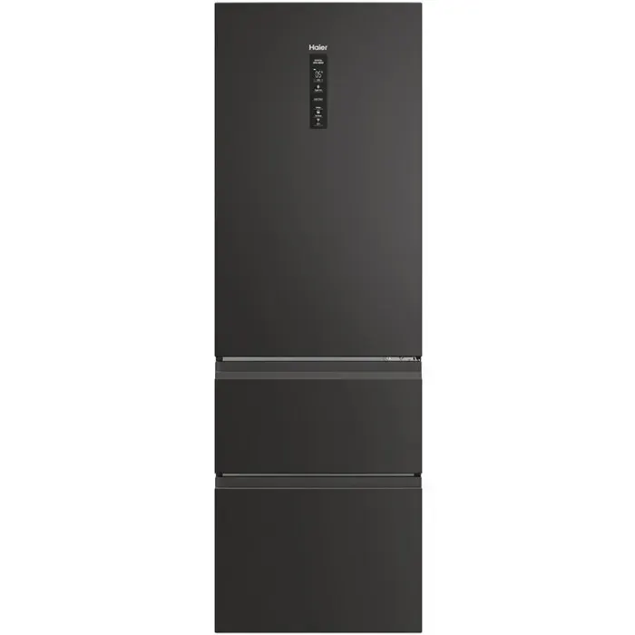 Réfrigérateur combiné Haier HTW5618DNPT 3D 60 Series 5 360 L Noir Inox foncé — vue 3