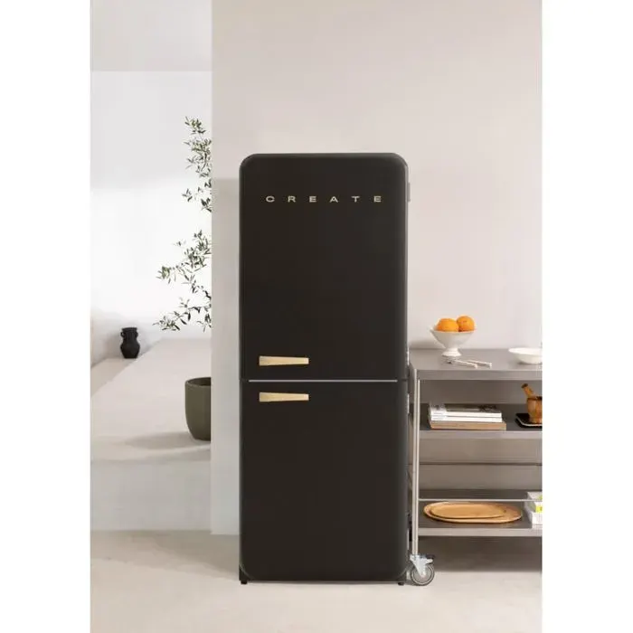 Réfrigérateur combiné rétro - Create - 401L - No Frost - Silencieux - Éclairage intérieur