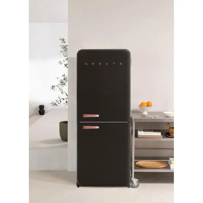 Réfrigérateur combiné rétro - Create - 401L - No Frost - Silencieux - Température réglable