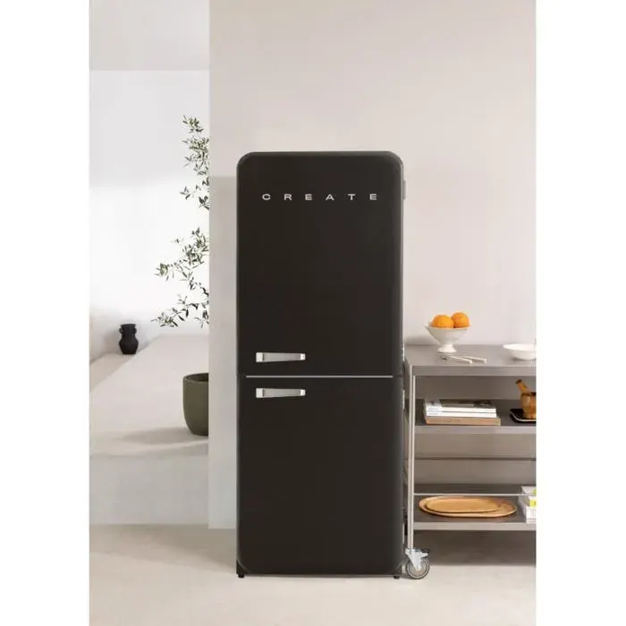 Réfrigérateur combiné rétro - Create - 401L - Température réglable - Système No Frost