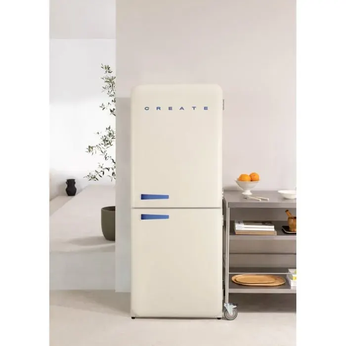 Réfrigérateur combiné rétro - Create - 401L - Température réglable - Système No Frost