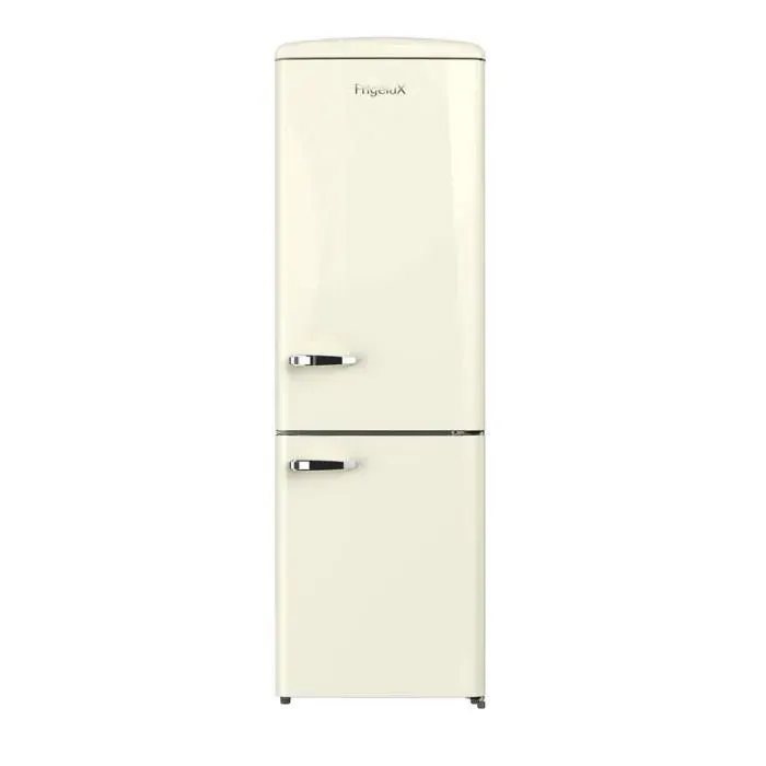 Réfrigérateur combiné rétro - Frigelux - CBNF330RCD - 330 L (234 + 96 L) - Crème - 60 x 695 x 190 cm - Classe D - 39 dB